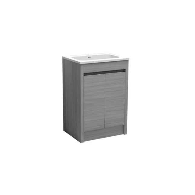 Pako Free Standing Vanity on Kickboard Grey Oak