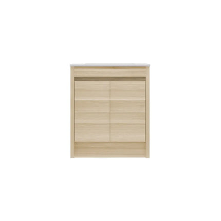 Pako Free Standing Vanity on Kickboard Natural Oak