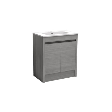 Pako Free Standing Vanity on Kickboard Grey Oak