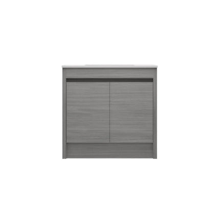 Pako Free Standing Vanity on Kickboard Grey Oak