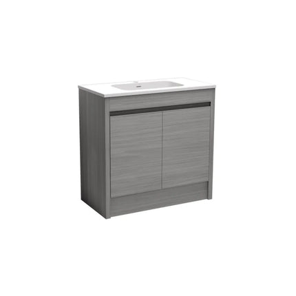 Pako Free Standing Vanity on Kickboard Grey Oak