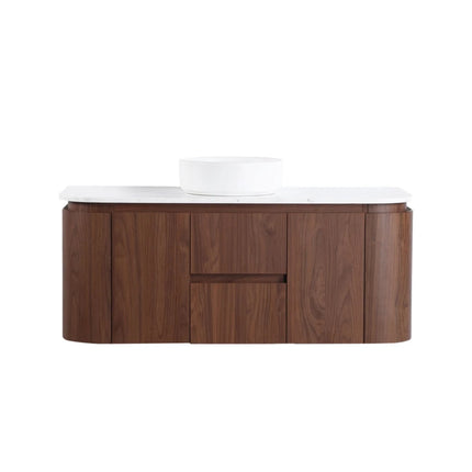 Ravello Wall Hung Plywood Vanity Mocha Oak