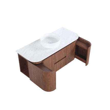 Ravello Wall Hung Plywood Vanity Mocha Oak