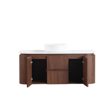 Ravello Wall Hung Plywood Vanity Mocha Oak