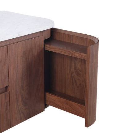 Ravello Wall Hung Plywood Vanity Mocha Oak