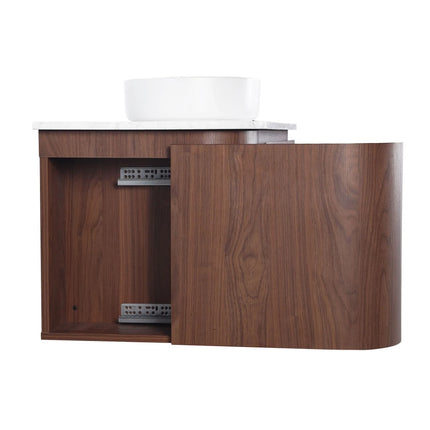 Ravello Wall Hung Plywood Vanity Mocha Oak