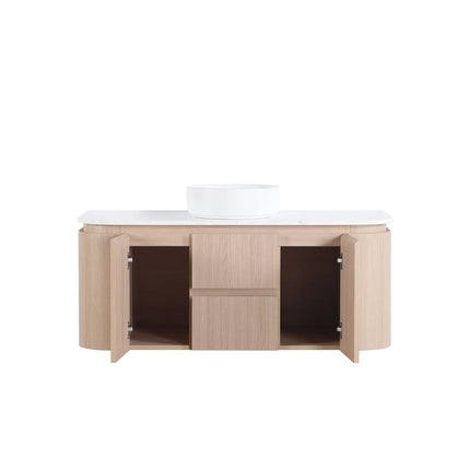 Ravello Wall Hung Plywood Vanity Sandy Oak
