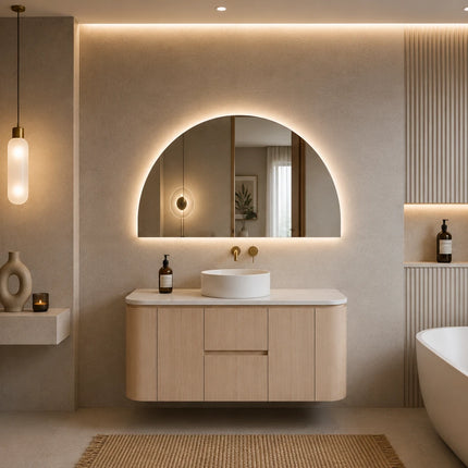 Ravello Wall Hung Plywood Vanity Sandy Oak