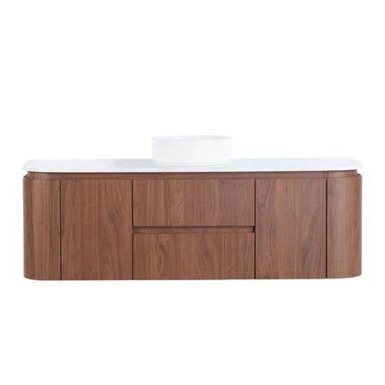 Ravello Wall Hung Plywood Vanity Mocha Oak