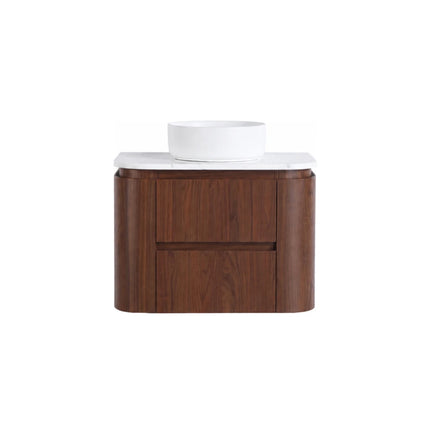 Ravello Wall Hung Plywood Vanity Mocha Oak