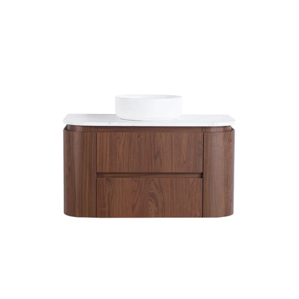 Ravello Wall Hung Plywood Vanity Mocha Oak