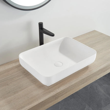 Kirra Solid Surface Rectangle Shape Basin Matte White 550X400X130mm ,