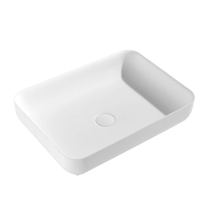 Kirra Solid Surface Rectangle Shape Basin Matte White 550X400X130mm ,
