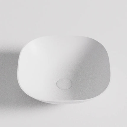 Perry Solid Surface Stone Above Counter Basin Matte White ,