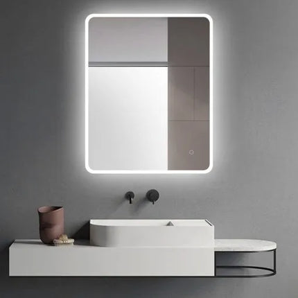 Rectangle 3 Color Lighting LED Mirror Side Light Curved Rim