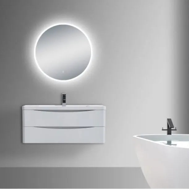 Acrylic Round Front Lit LED Mirror 600/750/900mm