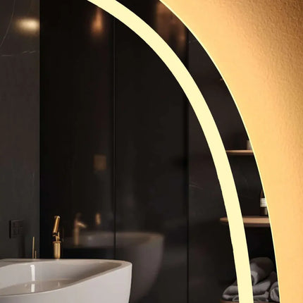 Acrylic Front & Back Lit LED Mirror Rounded Edge 600/750mm