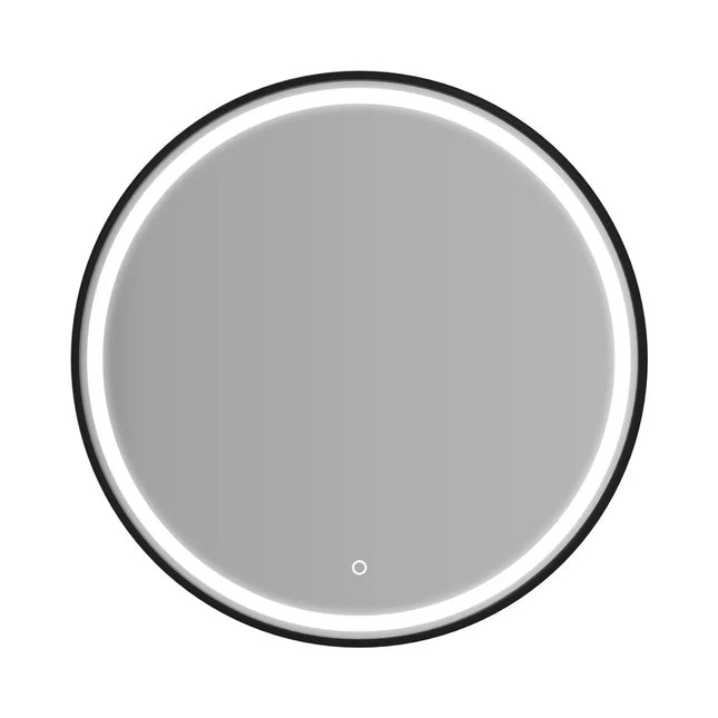 Front Lit LED Mirror Black Frame 750/900mm