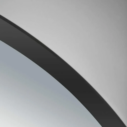 Oval Front Lit LED Mirror Matte Black Frame 500X1000mm