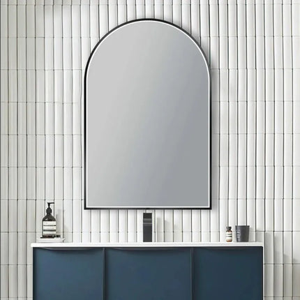 Arch 3 Color Lighting LED Mirror Matte Black Frame 600X900mm