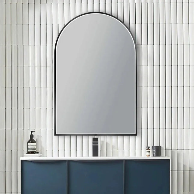 Arch 3 Color Lighting LED Mirror Matte Black Frame 600X900mm