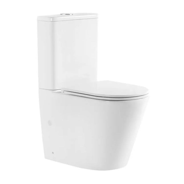 Louise Rimless Back to Wall Toilet Suite Gloss White 620X 365X830