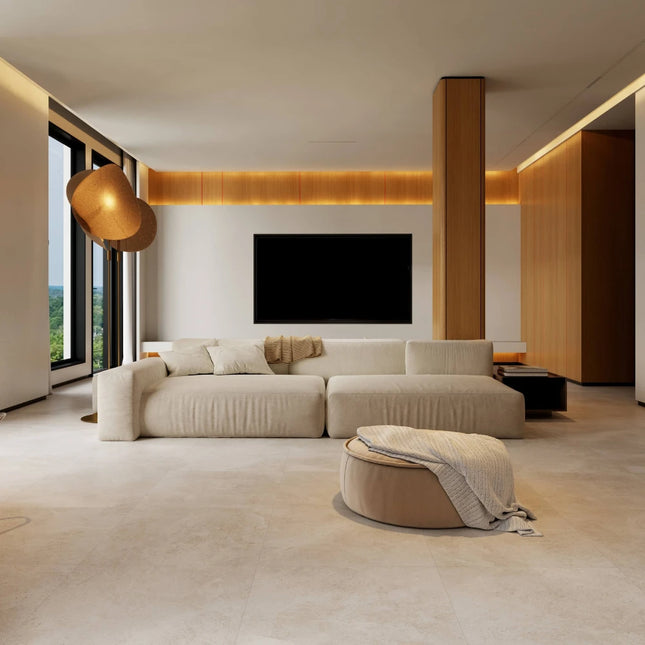 Travertine Look Tile Landy Apricot Matt ,