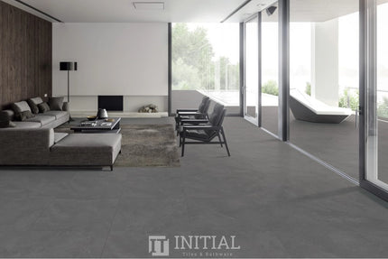 Concrete Look Tile Lofo Dark Matt 600X600 ,