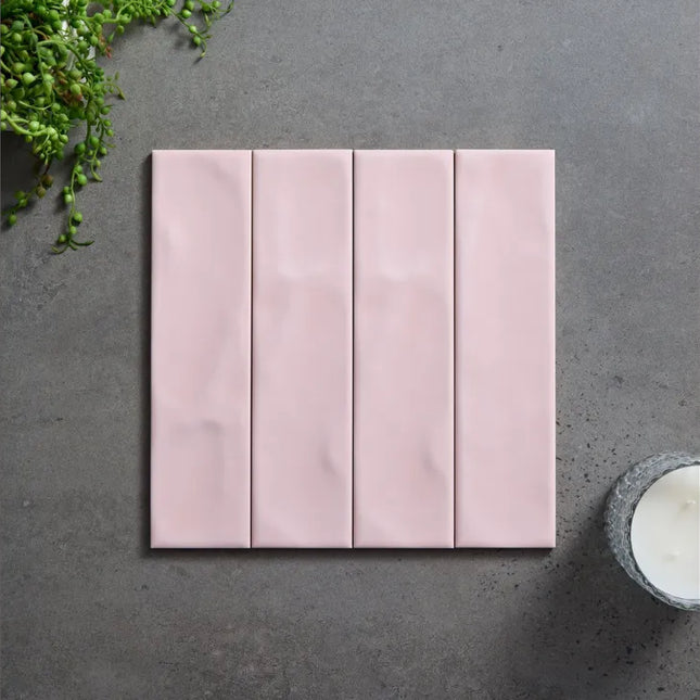 Subway Tile Marshmallow Gloss Rosewater 75X300