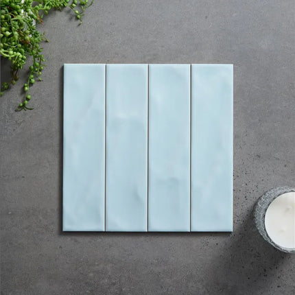 Subway Tile Marshmallow Gloss Turquoise 75X300