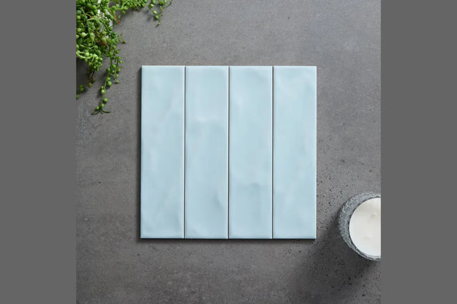 Subway Tile Marshmallow Gloss Turquoise 75X300