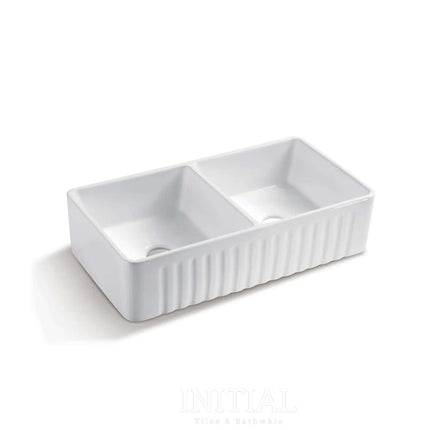 Boston Ceramic Reversible Butler Sink, Double Bowl ,