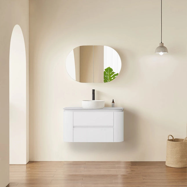 Devito Wall Hung Vanity Matte White ,