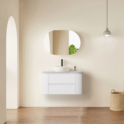 Devito Wall Hung Vanity Matte White