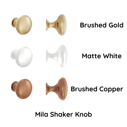 Fienza Mila Shaker Front Wall Hung Vanity Handle in Colours