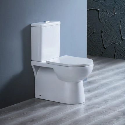 Mona Rimless Back to Wall Toilet Suite Gloss White 650X385X830