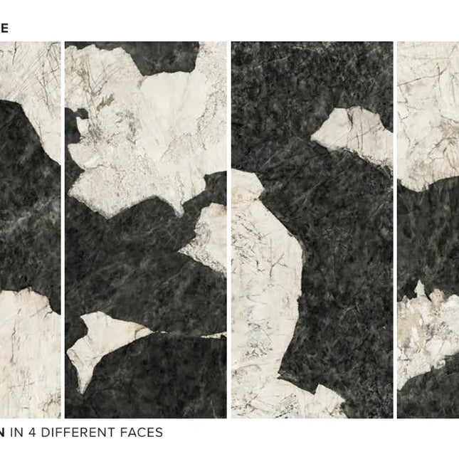 Megaslim Slab Lava Black & White Polished 2800X1200X6