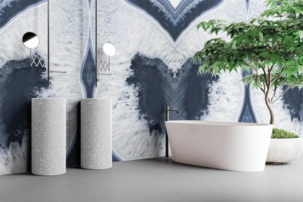 Megaslim Slab Passion Agate Perrusian Blue Polished 3200X1600X6.5