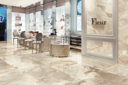 Megaslim Slab Onyx Coral Polished 3200X1600X6