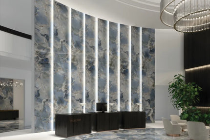 Megaslim Slab Onyx Blue Polished 3200X1600X6