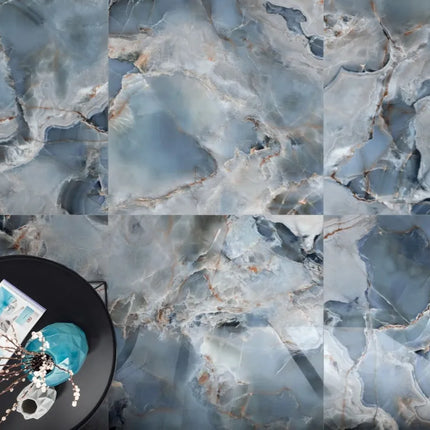 Megaslim Slab Onyx Blue Polished 3200X1600X6