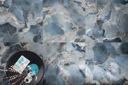 Megaslim Slab Onyx Blue Polished 3200X1600X6