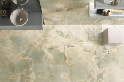 Megaslim Slab Onyx Green Polished 3200X1600X6