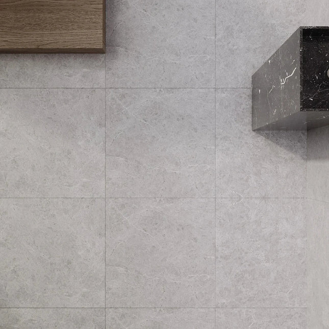Marble Look Tile Moha Tundra Blue Smooth Grip ,