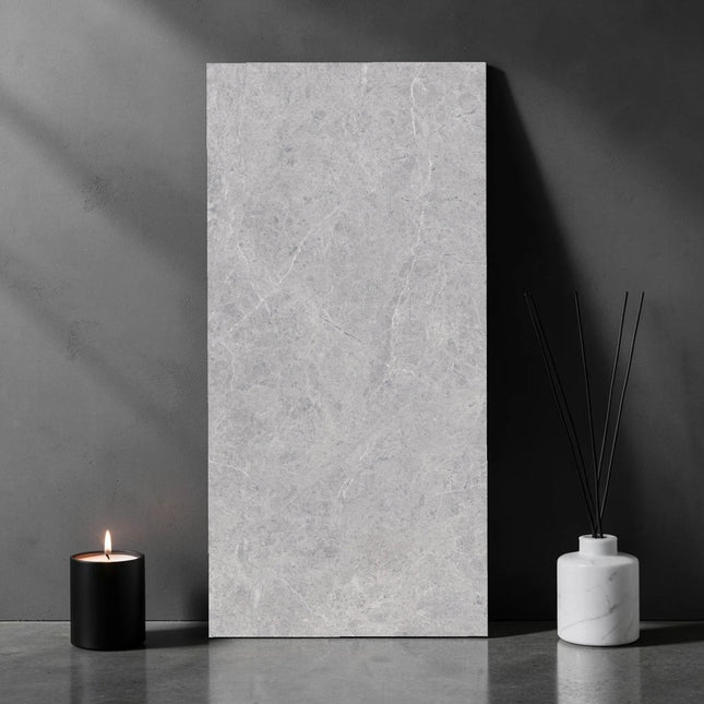Marble Look Tile Moha Tundra Blue Matt 600X1200 ,