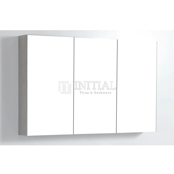 Nova 1200 Concrete Grey Shaving Cabinet, 3 Solid Doors ,