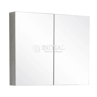 Nova 900 Concrete Grey Shaving Cabinet, 2 Solid Doors ,