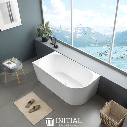 Nada 1500 Corner Bathtub Matte White Non-Over Flow 1500X750X600 ,