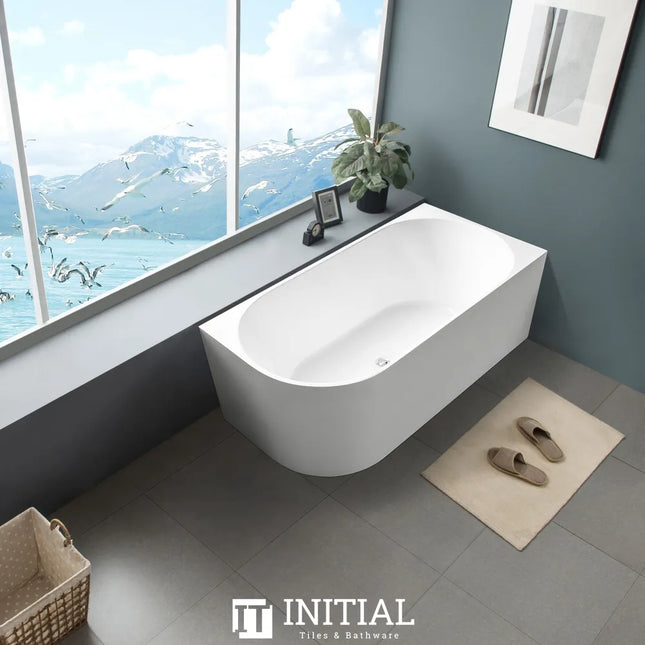 Nada 1700 Corner Bathtub Gloss White Non-Over Flow 1700X800X600 ,