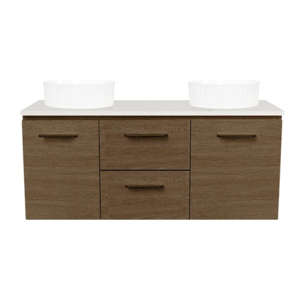 Timberline Nevada Vanity Wall Hung with SilkSurface Top & Above Counter Basin 600-1800mm
